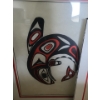Image 3 : Pair of Indigenous Paintings.  Eagle 27 w, 23 l.  Whale 23 w, 22 h
