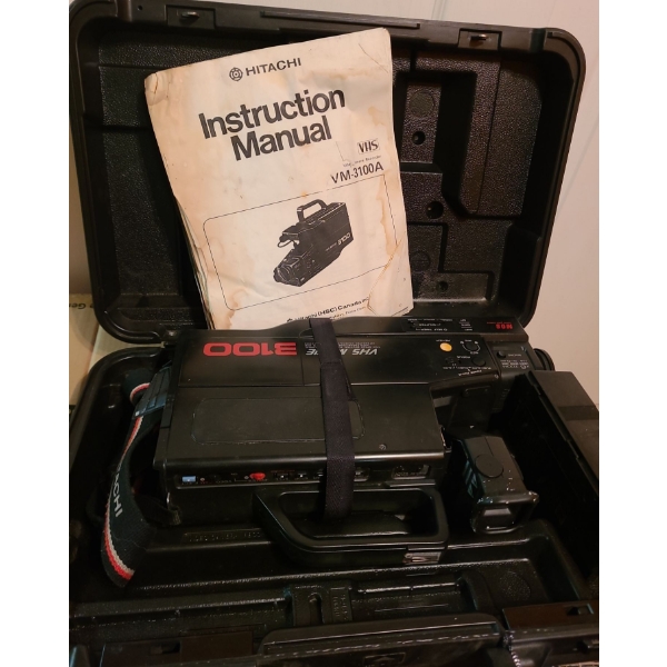 Hitachi Model VM-3100A Video Camera Recorder in Case, Battery Included/ Charger NOT Included