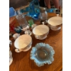 Image 2 : Collection of hand blowing glass, diamond glass, and vintage soup bowls, and a retro ashtray