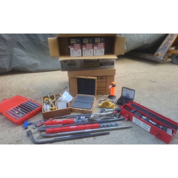 Simpson Strong-Tie Anchors, Hilti Chisels and Mixed Tools Lot