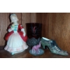 Image 1 : Royal Doulton's "Valery" Figurine Plus Small Pink Elephant & Cup 5"tall