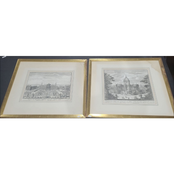 Architectural Art 26 X 22 Framed Under Glass Numbered 5 and 36