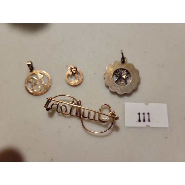 Stamped 10K Yellow Gold Pendent/Charm Collection 