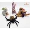 Image 1 : Plush Toys Ty Beanie Babies, Spinner The Spider , Purple Bunny, Rainbow Goat, Lawrence The Camel.