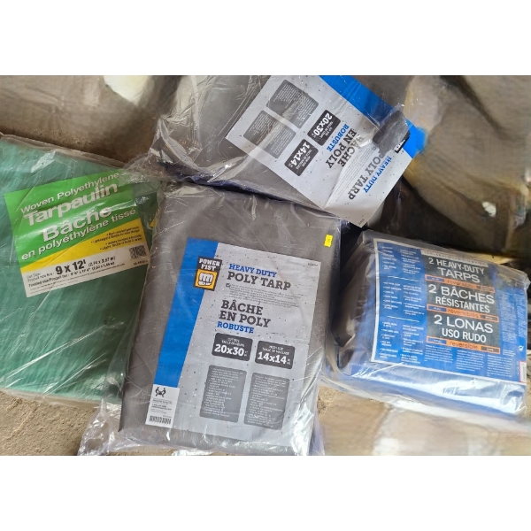 Assorted Tarps, Various Sizes