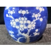 Image 2 : Antique Blue/White Prunus Cherry Blossom Ginger Jar- Double Ring Stamped- Imperial