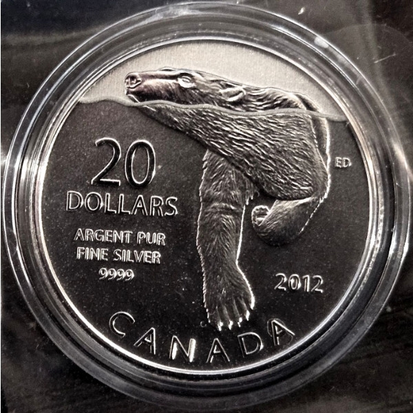 2012 $20 for $20 Polar Bear - 99.9% Fine Silver Coin (No Sleeve) - #3