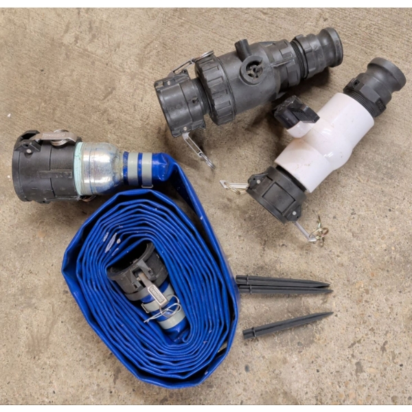 Portable Firefighting Ground Monitor w/ Weighted Hose