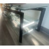Image 3 : Glass Two Tiered TV Stand  57"w x 18"d x 20"tall