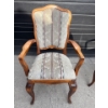 Image 2 : Louis XV Revival Rococo Style Damask Upholstered Beech Armchairs (2) 29T