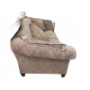 Image 11 : Ornate Oversized Loveseat With Feather Pillows and Cream-Rust Fabric