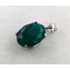 Image 2 : 5.1 ct Certified Silver Emerald gemstone Pendant ($4,275 Appraisal)