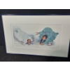 Image 1 : "Warm and Cozy", Artist Barbara Lavallee, 241/750, Offset Lithograph Framed Under Glass 23 X 14.5 