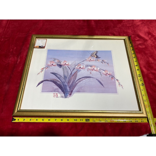 Butterflies Watercolor Print by J. Chenny (19.5" x 15.5" Before Frame)