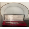 Image 1 : Leppington Sheffeild Butlers Cutlass Carving Set w/ Limoge Elite Works Porcelain Platter 21"Long 