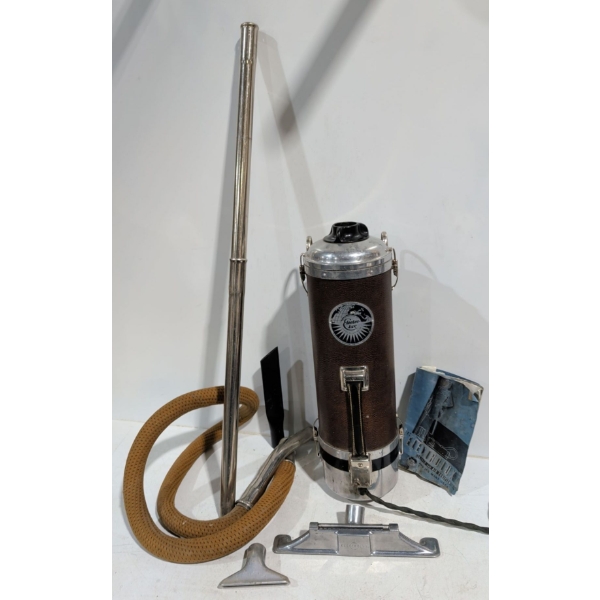 Vintage Electrolux Canister Vac w/ Accessories & Original Operation Manual 