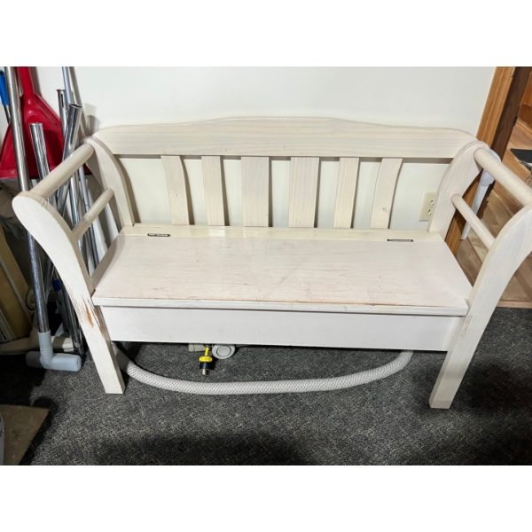 Solid Bench with storage underneath 