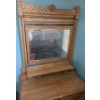 Image 2 : Eastlake Antique 3 Drawer Wooden Dresser with Attached Mirror (Faux Locks) 36 w 16 d 71 h