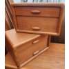 Image 14 : 10ft x 26in Teak Headboard With Attached Night Tables and Lights