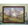 Image 5 : Decorative Assortment: Horse Head Hooks, Door Knockers, Vase with Flowers, and Framed Tray