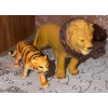 Image 2 : Ceramic and Plastic Wild Cat Figurines