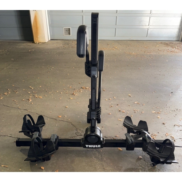Thule Double Track Pro XT Hitch Bicycle Carrying Rack - Platform Style For Two Bikes