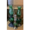 Image 1 : Antique Oil Lamp Trio 16T Green