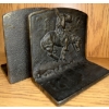 Image 2 : Bronze Cowboy Book Ends  - Antique Dictionary The American Collage Dictionary