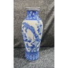 Image 1 : Chinese Kangxi Style Blue & White Porcelain Baluster Vase Hand Painted , 18''INCHES HEIGHT 