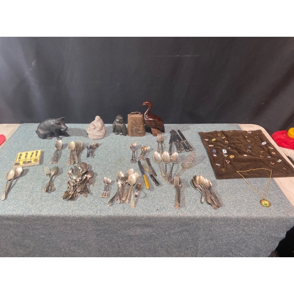 Silver Plated Cutlery, Figurines and More