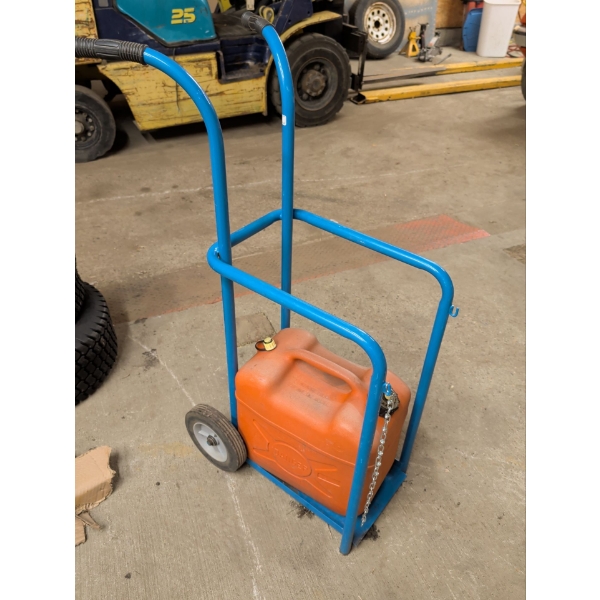 Jerry Can Cart On Casters w/ Full Jerry Can 