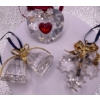 Image 2 : Swarovski Crystal Christmas Ornaments Bells, Mistletoe and Heart 