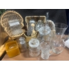 Image 3 : Wicker Chair, Glass Jars, Vases, Baskets, Utensils, and Silver-Plated Tray