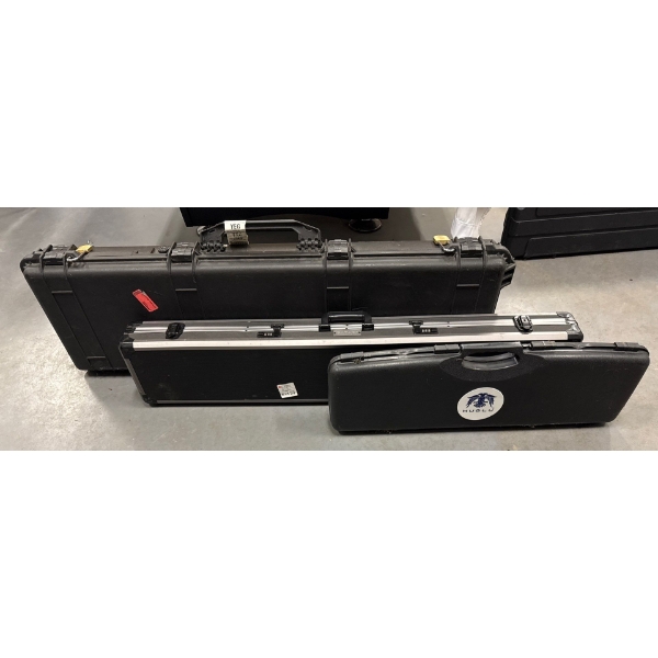 Three Hard Shelled High Strength Waterproof Firearms Cases Three Sizes S-M-L