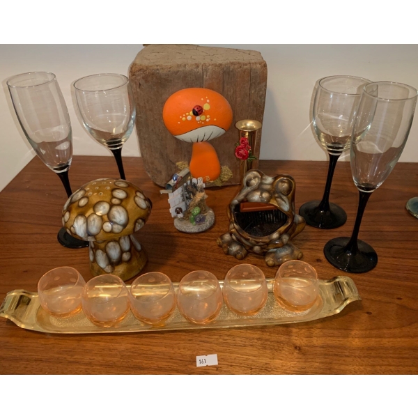 Home Decorative Items Including Unique Wooden/Rock Art Piece and More! 
