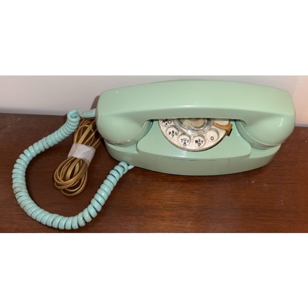 Rotary Dial Telephones, Green and Red