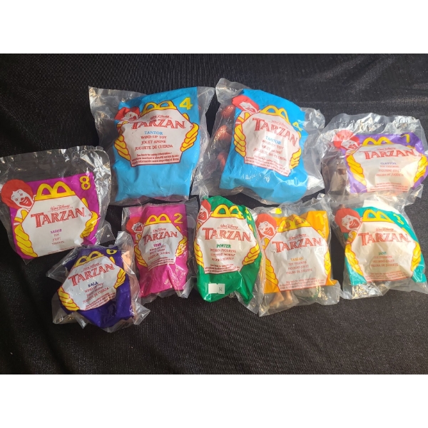 McDonald's Happy Meal Tarzan Toys- Complete 1999 Sealed Collection of 8- Listed in Details