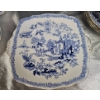Image 7 : Royal Albert Crown China Blue and White Tea Set with Gilded Edges, 22 Pieces