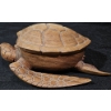Image 4 : Hand-Carved Wood Turtle-Shaped Storage Box with Lift-Off Lid