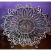 Image 3 : Trio of Federal Glass Petal Celestial Serving Dishes/Bowl- Clear Iridescent (12"tallx3)