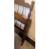 Image 9 : Oak Bed Frame and Matching Nightstand with Brass Accents