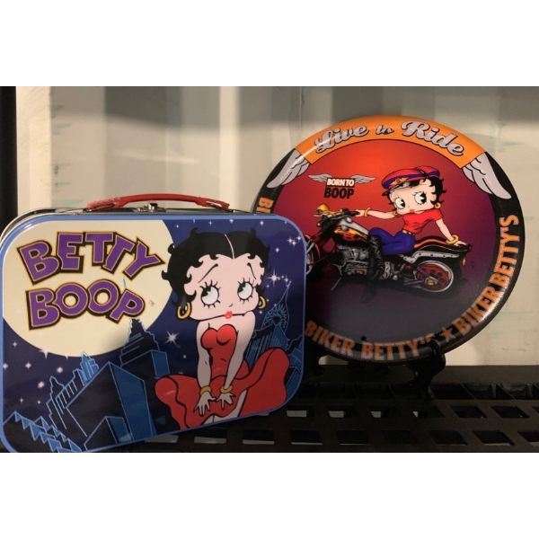 Betty Boop Vintage Lunch Box + Metal Plaque 