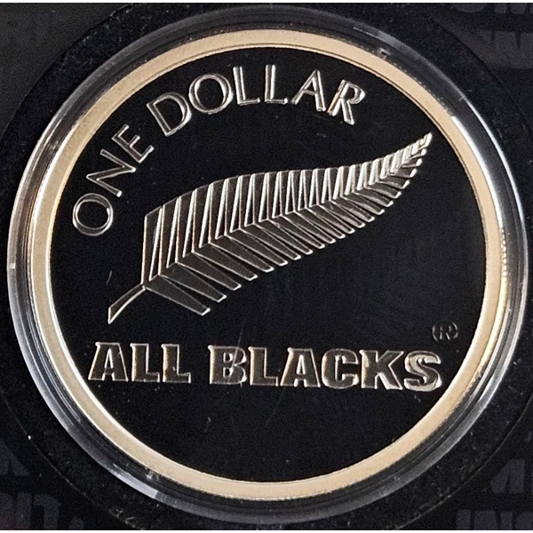 2011 NZ All Blacks - 99.9% Fine Silver Proof Coin (Fern)