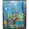 Image 1 : Cityview Oil on Board Painting By: Irene MacIntosh - 25x31 