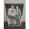 Image 1 : Vintage Black-and-White Photo of Hockey Players, 18 x 29 Inches