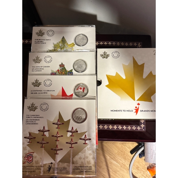 2021 Canada Moments to Hold Series, Full Set of 4 Silver Coins