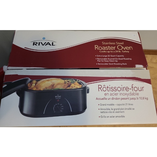 Rival 22 Quart Roaster Oven Model R0230B-CN