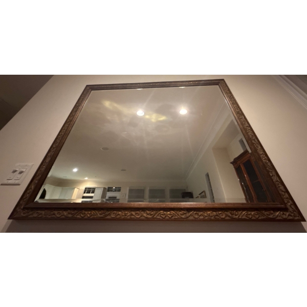 XL Gold Gilt Beveled Frame Rectangular Wall Mirror 45x37