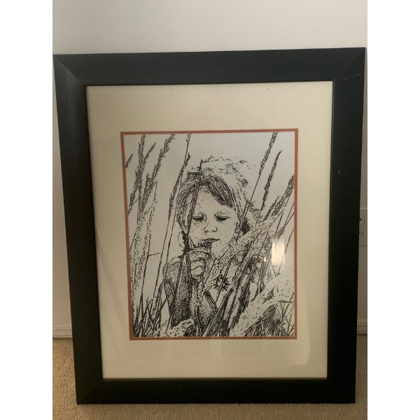 Art Print - Grey Scale Sketch Artist Unknown 26x31