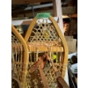 Image 2 : Pair of 12 x 42 authentic rawhide and Birch snow shoes in great condition